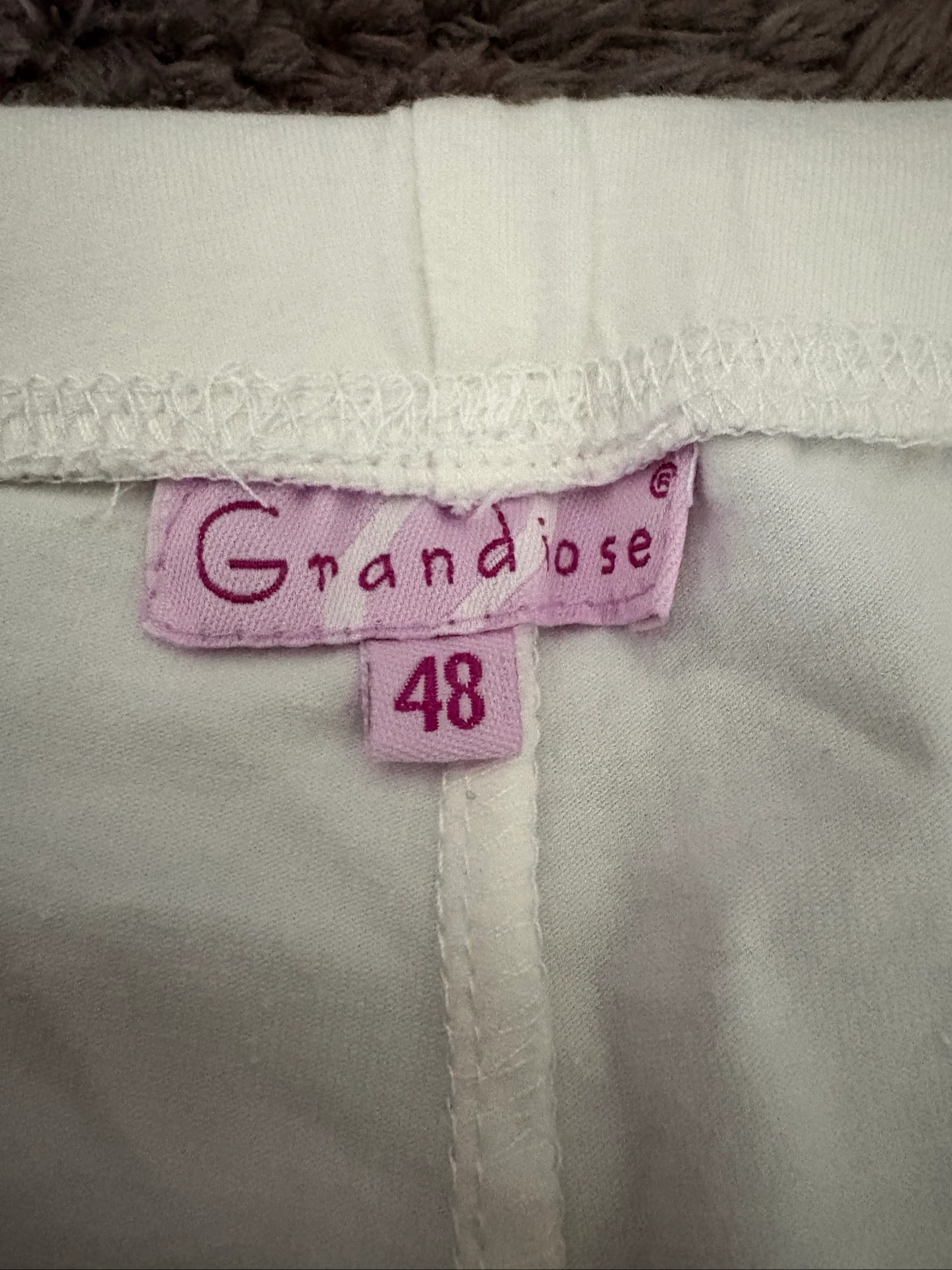 Witte katoenen en elastaan leggings dames 48 Grandiose – photo 3